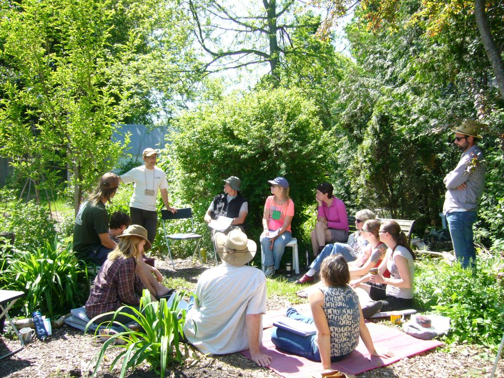 permaculture course in garden